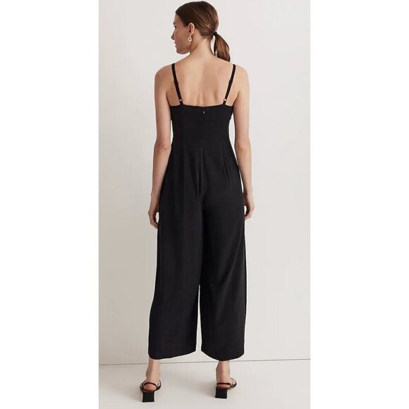 Madewell $148 Squareneck Wide Leg Sleeveless Jumpsuit Size 0 NM489 - Picture 2 of 6